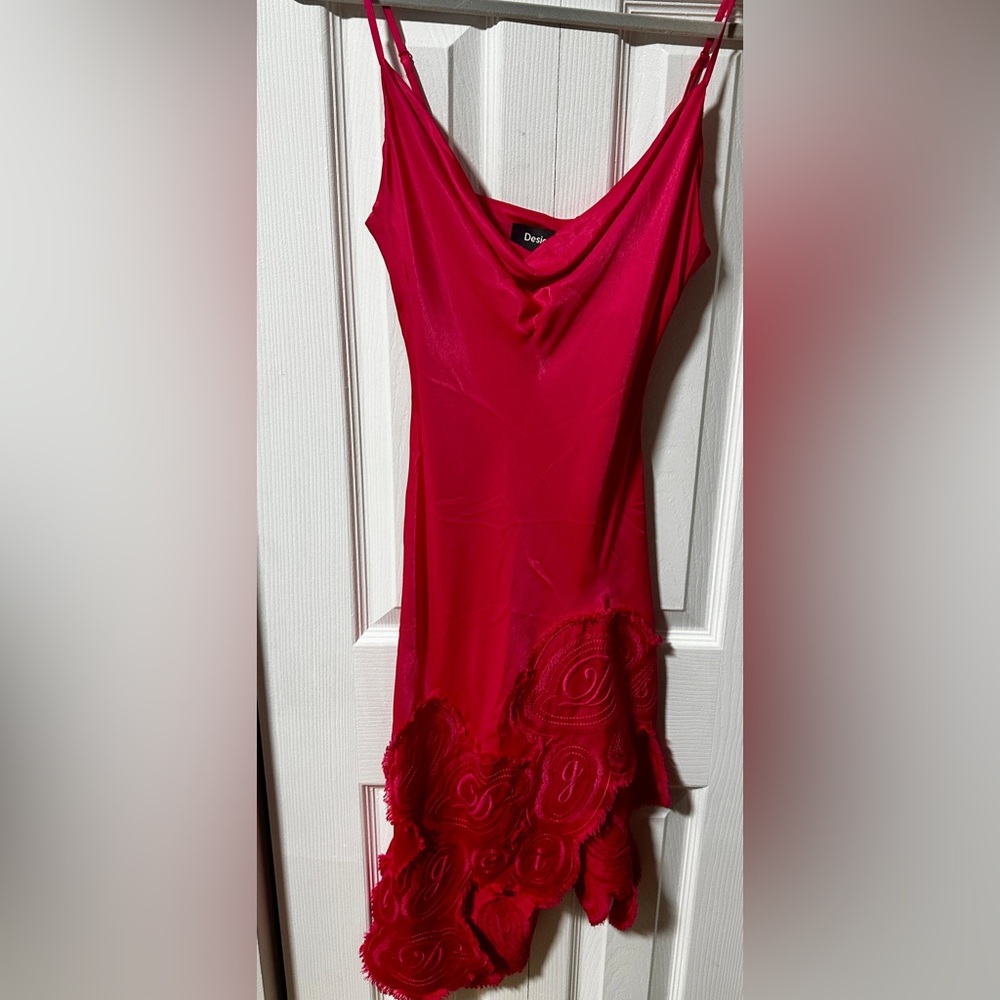 Desigual Asymetrical slip dress. Size S